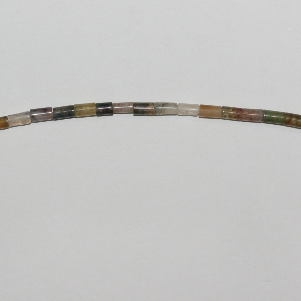 Perles tubulaires lisses en agate indienne St, 5 x 3 mm, 15 pouces (38 cm) - Fil de 39 cm