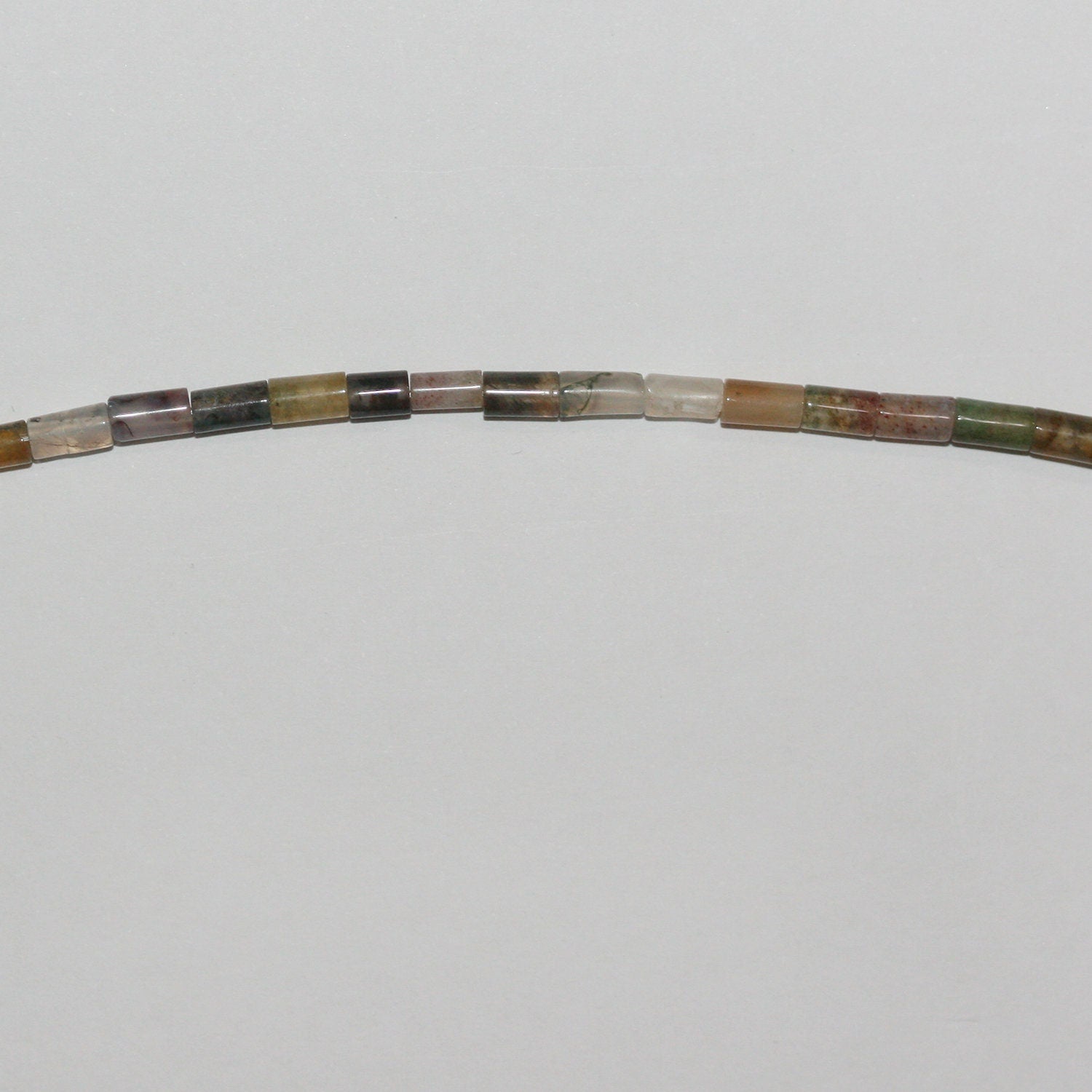 Perles tubulaires lisses en agate indienne St, 5 x 3 mm, 15 pouces (38 cm) - Fil de 39 cm