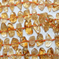 Pointes de citrine St irrégulières à facettes, 15 pouces - Collier de 38 cm - Réf. 14745