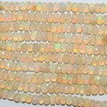 Cuentas redondas facetadas graduadas de ópalo etíope de 17", 3 x 2-6 x 3 mm, hilo de 42 cm.