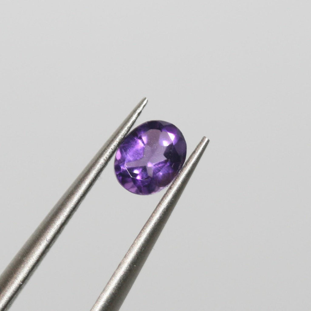 10Pcs Lot Amethyst Faceted Oval 5x4 mm.- 10 Pieces - Item: 099LO