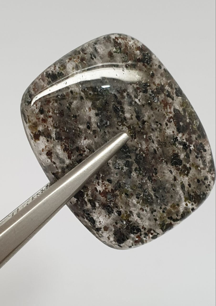 Rare Moss Quartz Square Cabochon 28.6x22.7mm  35.17ct Natural Inclusions Inside The Quartz- Collector Piece
