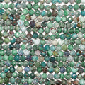 Perles rondes à facettes en chrysocolle St de 15 pouces, 5 mm. Fil de 40 cm.