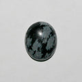 Lote de 4 cabujones ovalados de obsidiana (4 piezas) 12 x 10 mm