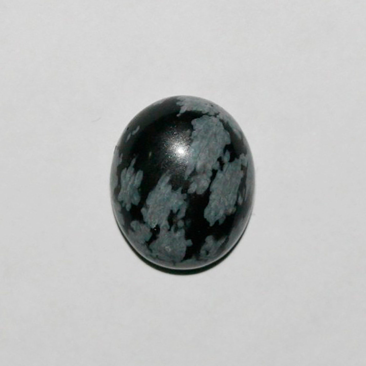 Lote de 4 cabujones ovalados de obsidiana (4 piezas) 12 x 10 mm
