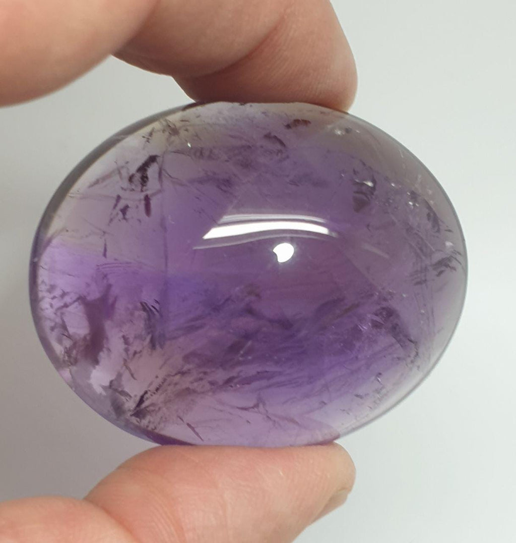 Huge  Amethyst Smooth Oval Cabochon 47.4x38x20.5mm (246.19ct.) Museum Piece
