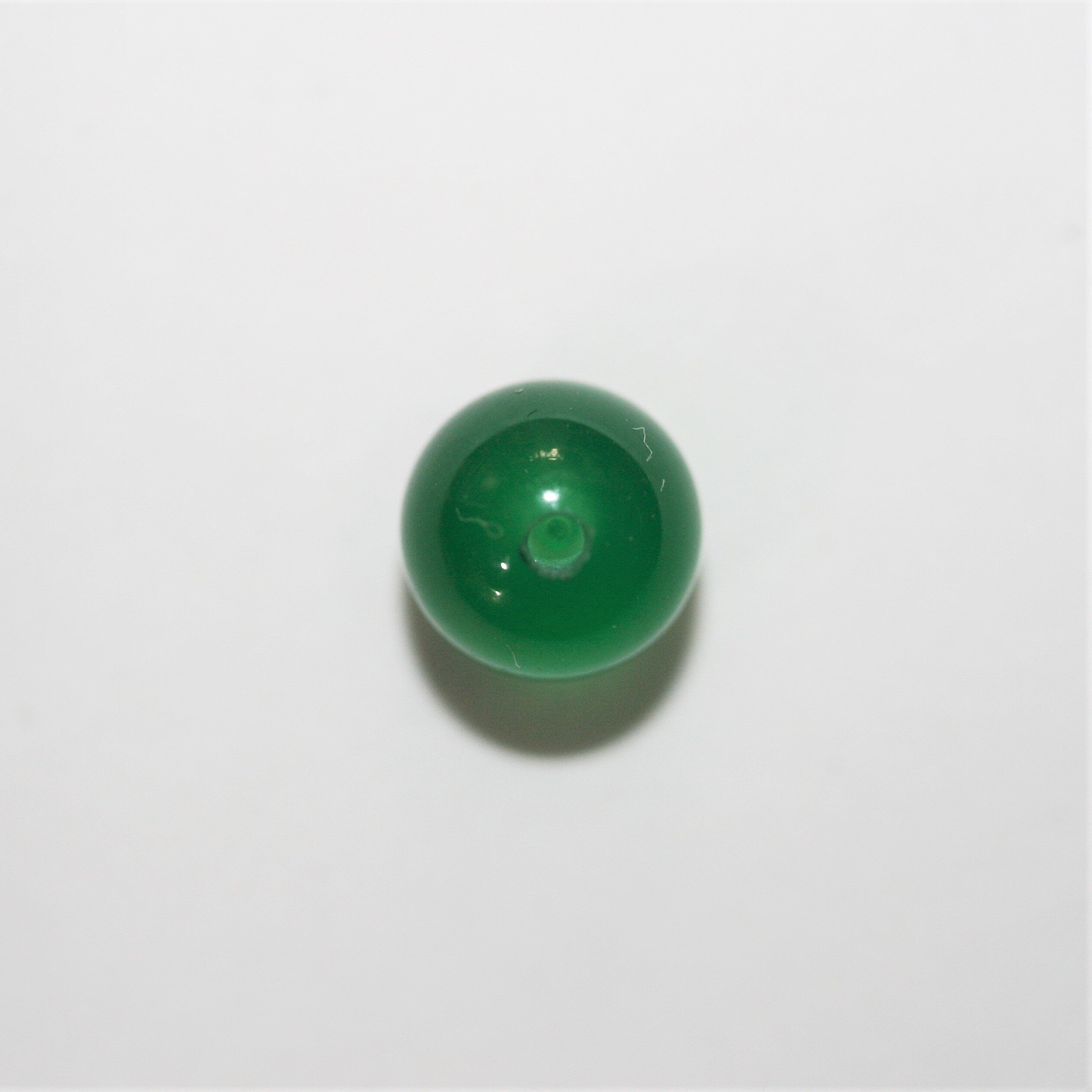 Agate verte demi-perçage ronde lisse 6 mm - 10 pièces