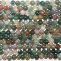 15" St Perles rondes lisses en agate indienne 4 mm.-Rig 39 cm.