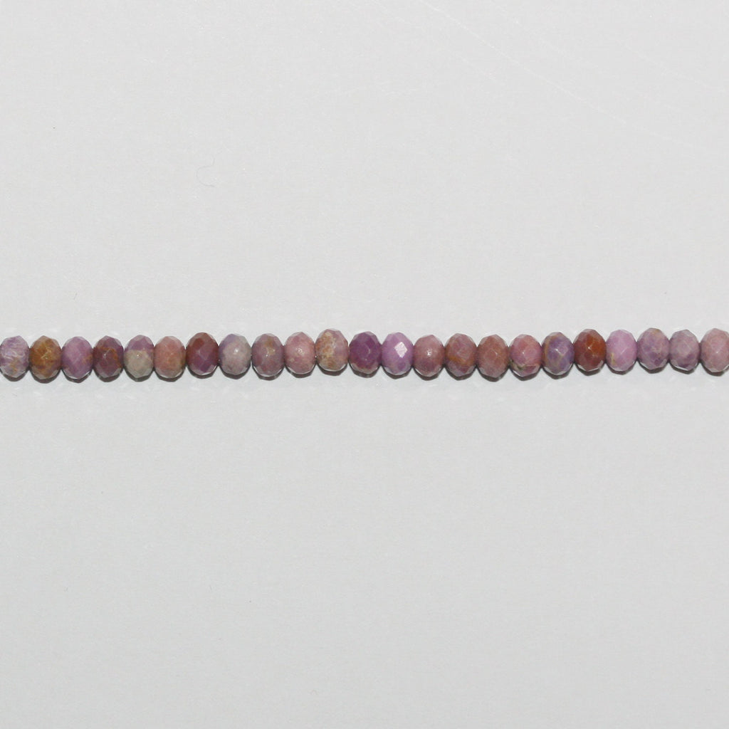 Perles rondelles à facettes en phosphosidérite de 15 pouces (4 x 2 mm) - Fil de 39 cm