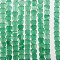 Cuentas de corazón lisas de ónix verde St. de 46 cm, 4-4,5 mm. Tira de 40 cm.