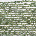 14" St Green Apatite Beads Rondelle Beads 4x3mm.Approx.-Strand 36cm.