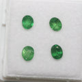 Lot de grenats tsavorites ovales à facettes 4,5 x 3,5 mm (4 pièces) - Pierres précieuses en vrac - Prix de gros