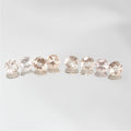 Lot de 8 pierres rondes à facettes de morganite de 4 mm.