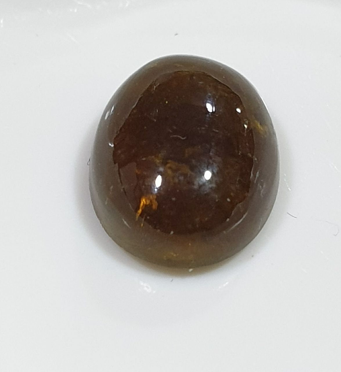 Natural Petro Brown Green Tourmaline Oval 11x8.5mm Cabochon. 3.5 Cts Brown Petro  Tourmaline Cabochon.