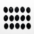 Lot de 15 cabochons ovales à facettes en onyx de 8 x 6 mm (15 pièces)