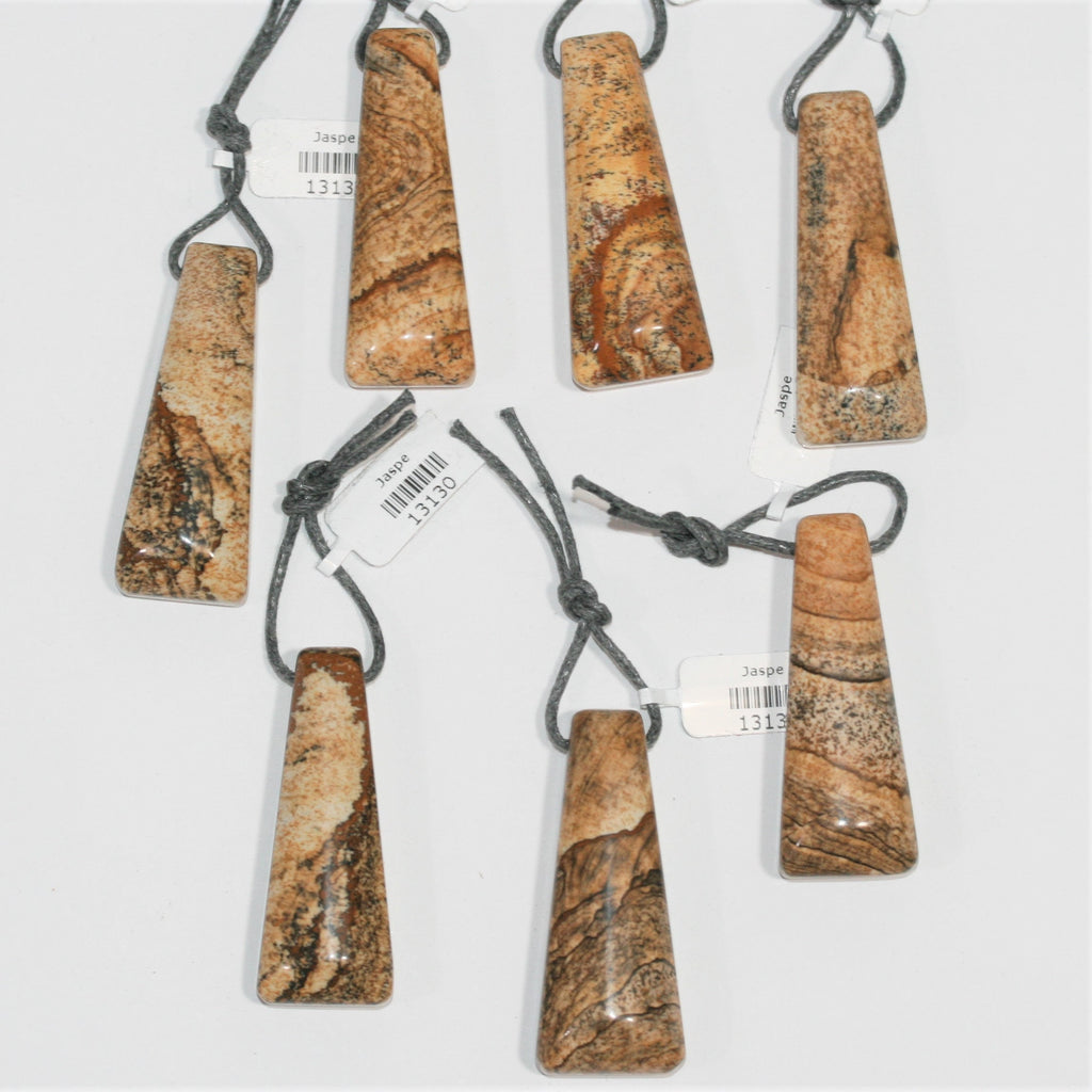 Colgante de Jaspe de Madera Rectangular 45x17mm. aprox.