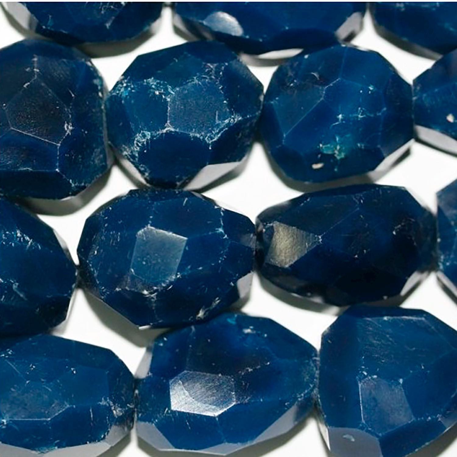 14" St  Blue Calchedony Faceted Nugget Beads 20x17mm.-Approx.-Strand 37cm