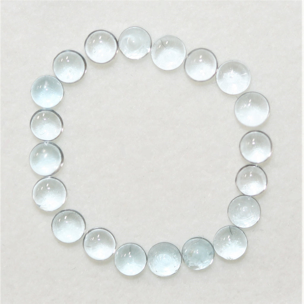 Sky Blue Topaz Smooth Round Cabochons Lot 3mm.- 20 Pieces