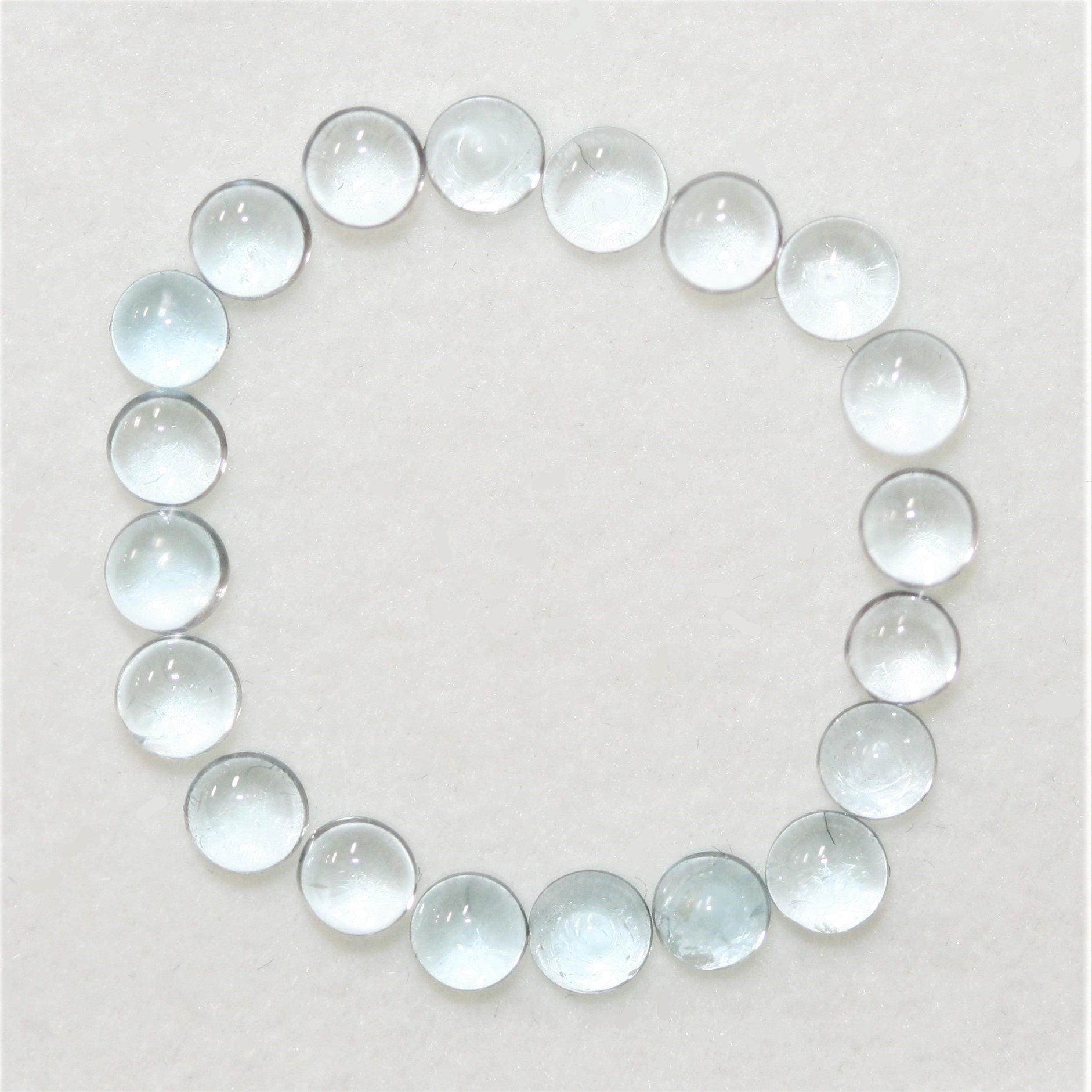 Sky Blue Topaz Smooth Round Cabochons Lot 3mm.- 20 Pieces