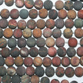 14" St  Picasso Jasper Matte Finish Round Beads 6mm.-Strand 38cm.