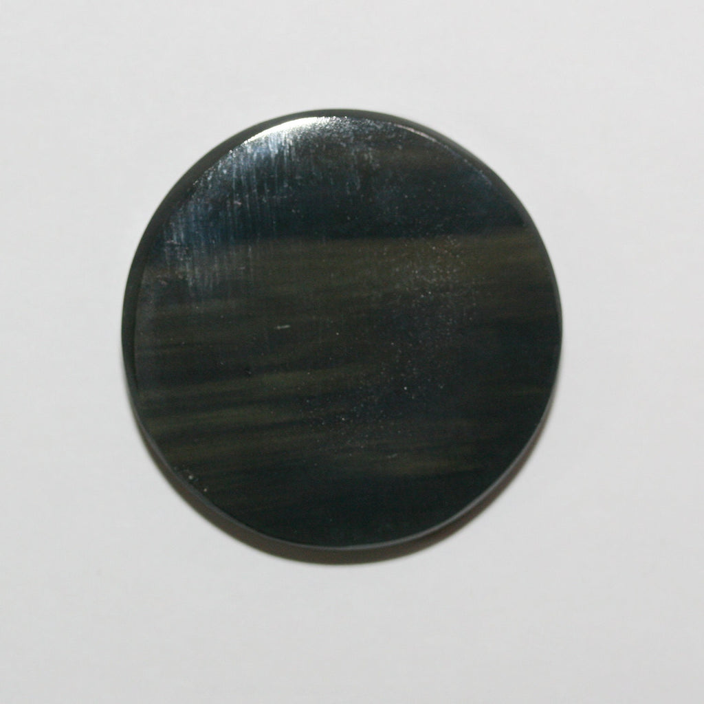 Pendentif lisse rainuré en obsidienne 33 mm.
