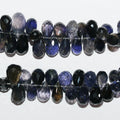 Perles en forme de goutte à facettes graduées en st iolite de 8,5 pouces, 7x5-10x6 mm. Environ - Fil de 21 cm.