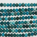 Perles rondelles à facettes en apatite bleue St, 15 pouces (8 x 6 mm) - Fil de 39 cm