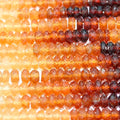 14" St Hessonite Garnet Faceted Rondelle Beads 7x3mm.-Strand 37cm