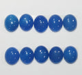 10Pcs Lot Blue Agate Oval Cabochon 12x10mm (10 Pcs)
