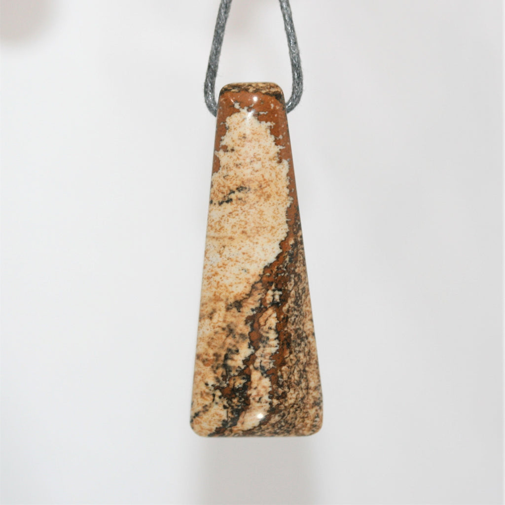 Colgante de Jaspe de Madera Rectangular 45x17mm. aprox.