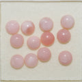 12 Pcs Lot Pink Opal Round Cabochon 6 mm. (12 pcs.).