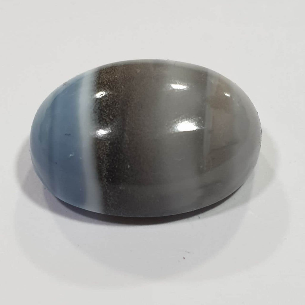 Natural Blue Stripe Opal Oval Cabochon 18.2x13mm.-(14.7ct)