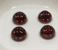 Lote de 4 cabujones redondos de granate rojo de 6 mm (4 unidades) - Paquetes de piedras preciosas - Piedras sueltas - Precio al por mayor