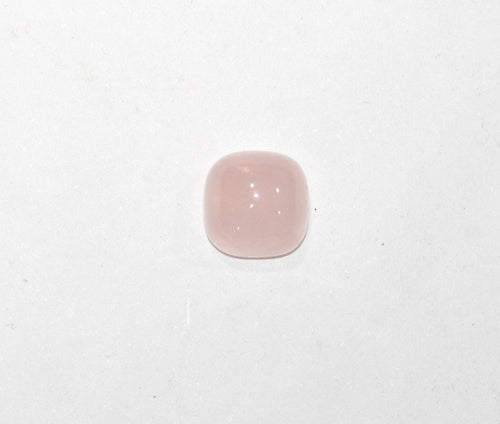 Lot de 10 cabochons carrés en quartz rose de 10 mm. (10 pièces).