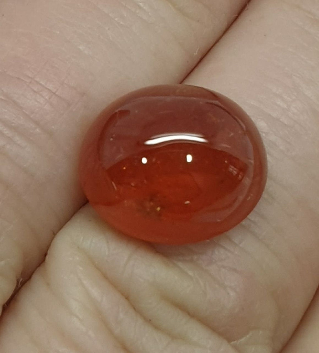 Spessartine Garnet Oval Cabochon 13.5x12.2mm (14.76ct.)- Natural Orange Garnet Color