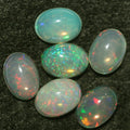 Ethiopian Opal Lot Oval Cabochon 7x5mm. (6pcs)  -Gemstone Parcels-Loose Stones Wholesale Price
