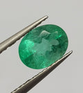 1.21ct Emerald  Faceted Oval 7.8x6mm.- Natural Brazilian  Emerald
