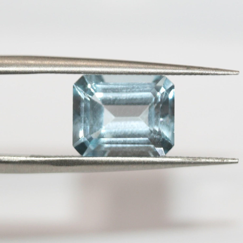 2Pcs Lot Blue Sky Topaz Faceted Octagonal 10x8mm. (2 Pcs).