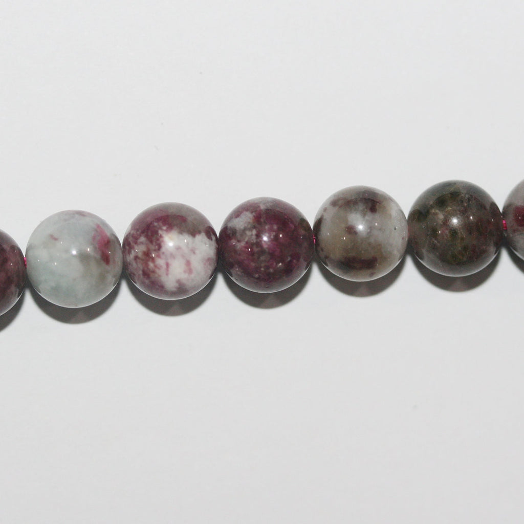 Perles rondes lisses en tourmaline rose St, 8 mm, 15 pouces (38 cm) - Fil de 39 cm