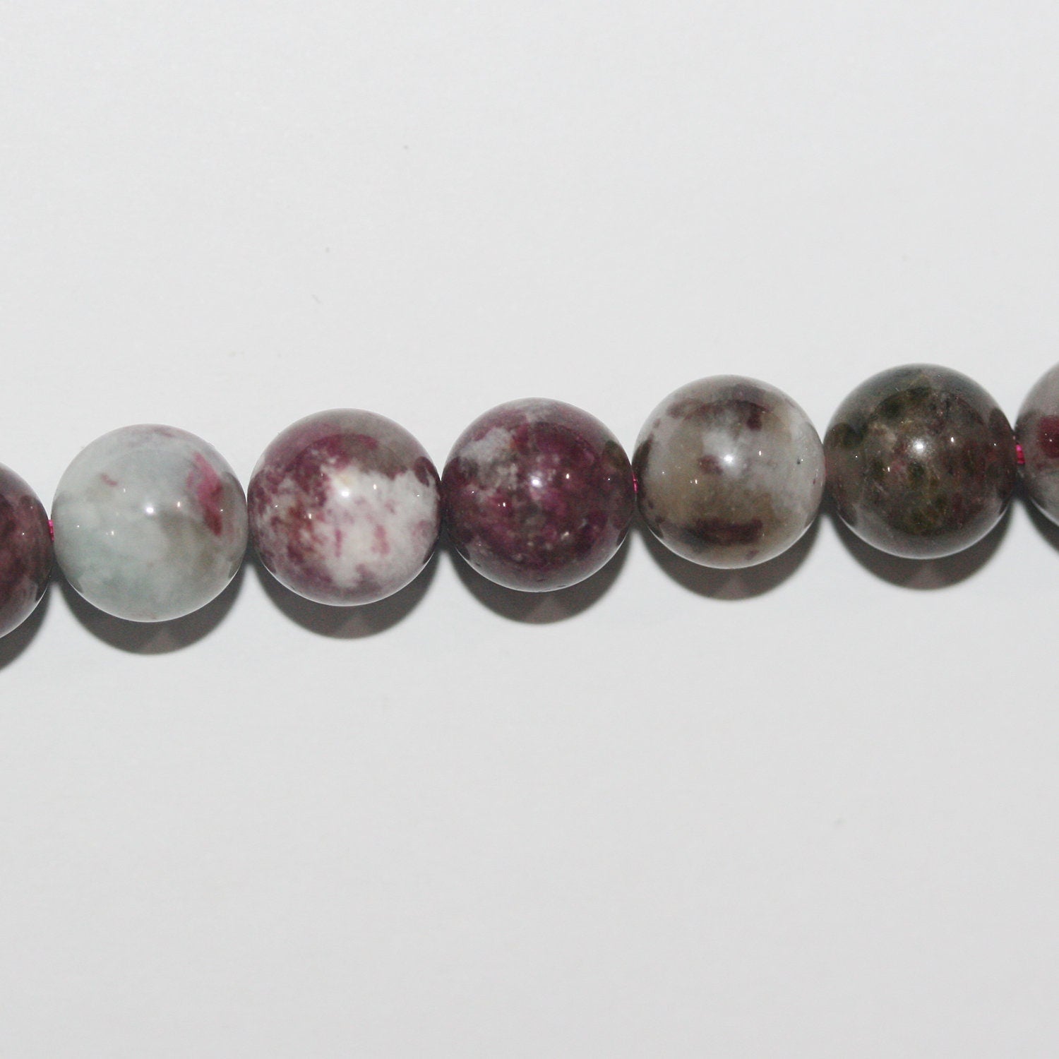 Perles rondes lisses en tourmaline rose St, 8 mm, 15 pouces (38 cm) - Fil de 39 cm