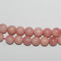 Cuentas redondas lisas de ópalo rosa de 16" (10 mm) - Hilo de 40 cm