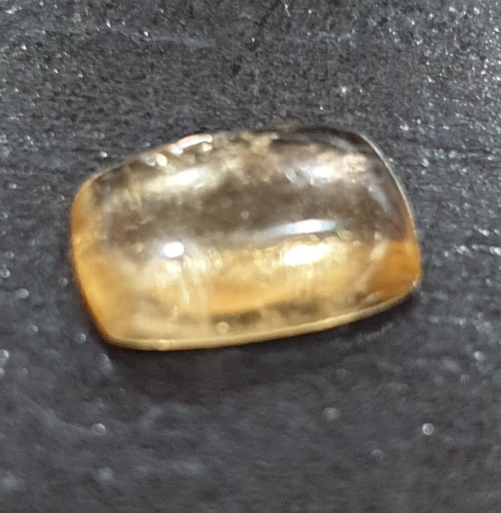 Imperial Topaz Cushion  Cabochon From Brazil 10x6.5mm 2.2ct- Rare Gemstones- Top Quality- One Of A Kind