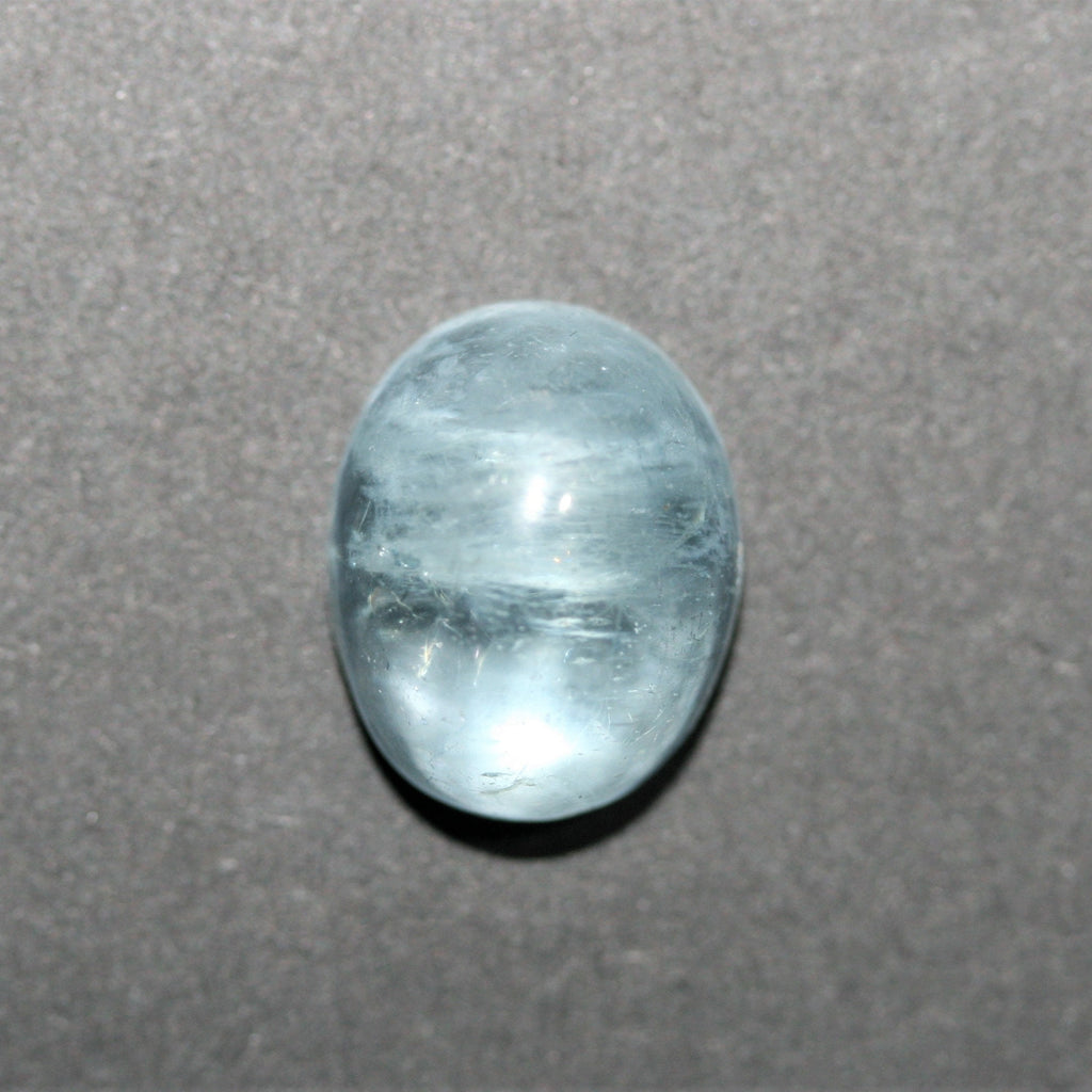 Transparent  Blue Color Aquamarine Cabochon 15.3x12.3mm. (12.3ct.) - Natural Untreated Gemstone