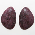 Ruby Faceted Oval Cabochon 32x21.5mm. (60.4 ct) - 1 Pair