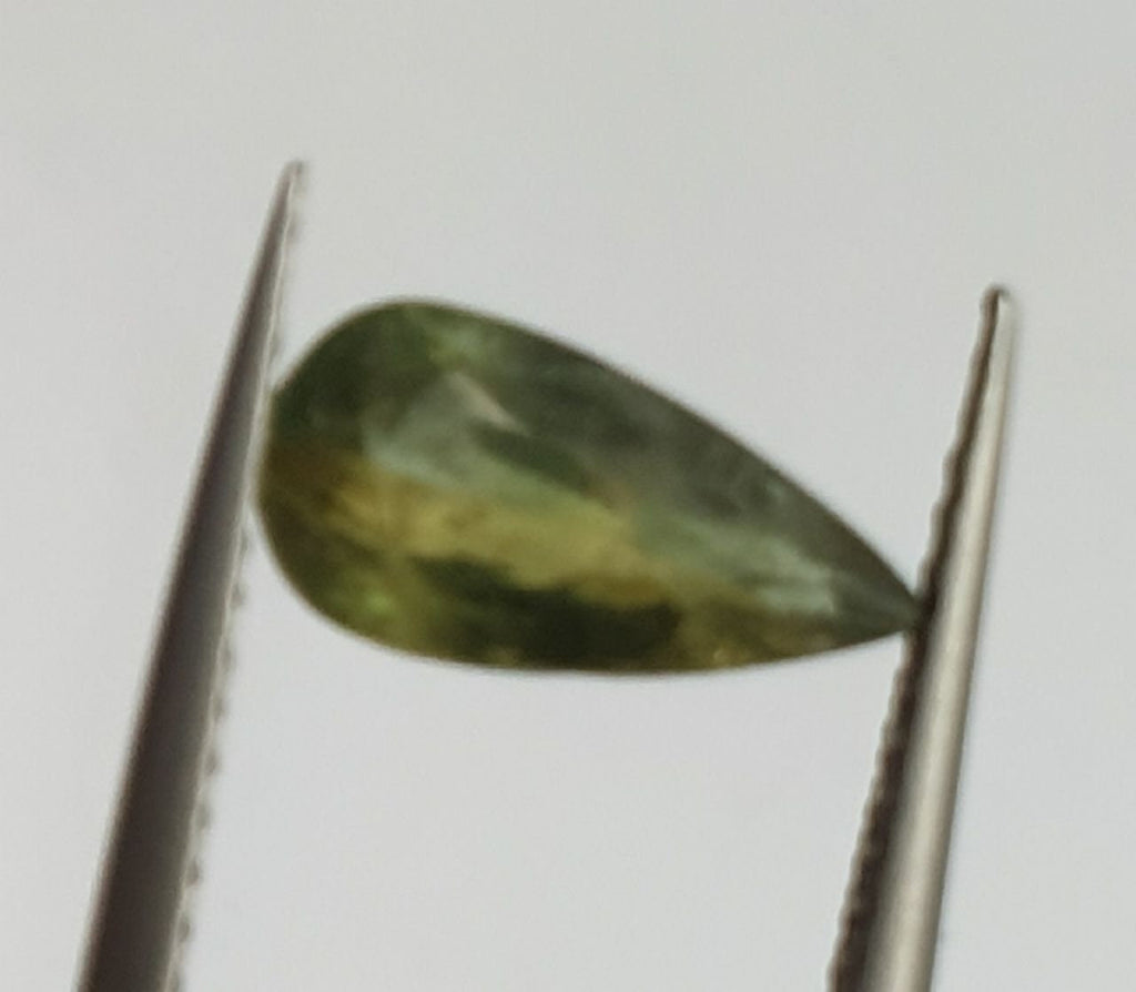 1 Pc Natural Rare Color Green  Sapphire  Drop 10.5x5.5mm 1.73 cts - Wholesale Gemstones- Natural Stones For Jewelry