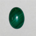 Lote de 4 cabujones ovalados de malaquita (4 unidades) de 18 x 13 mm