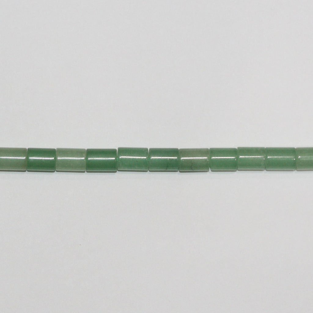 Perles tubulaires lisses en aventurine St 15" 8x6mm.-Rig 39cm.