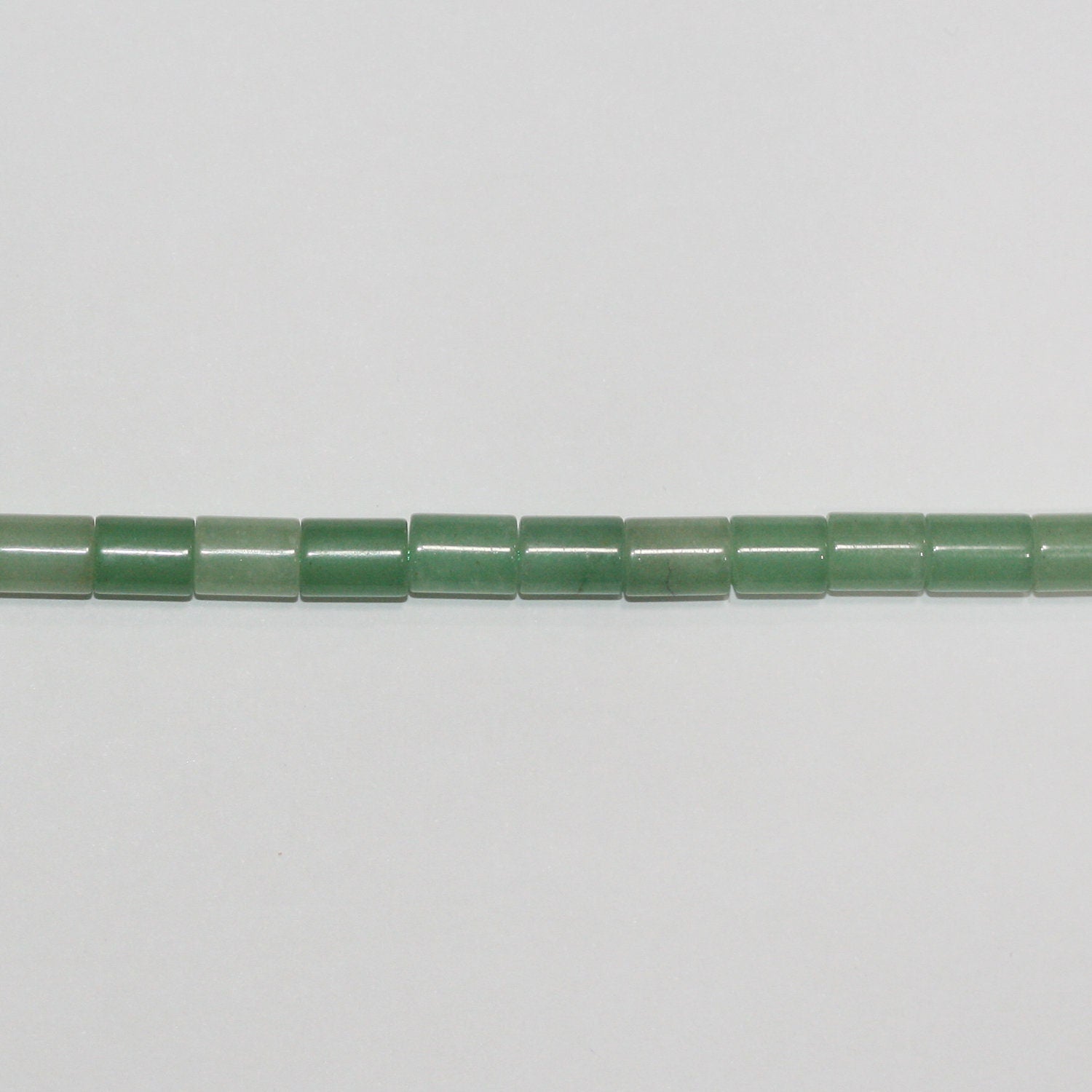Perles tubulaires lisses en aventurine St 15" 8x6mm.-Rig 39cm.