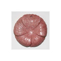 Pendentif fleur sculptée en rhodonite - 46 mm