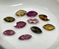 Lote de turmalina multicolor facetada marquesa de 6 x 3 mm (10 piezas) - Paquetes de piedras preciosas - Piedras sueltas precio al por mayor - Gemas naturales